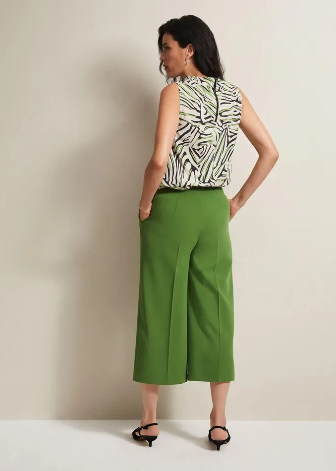 Women Phase Eight Trousers Aubrielle Wide Leg Culottes