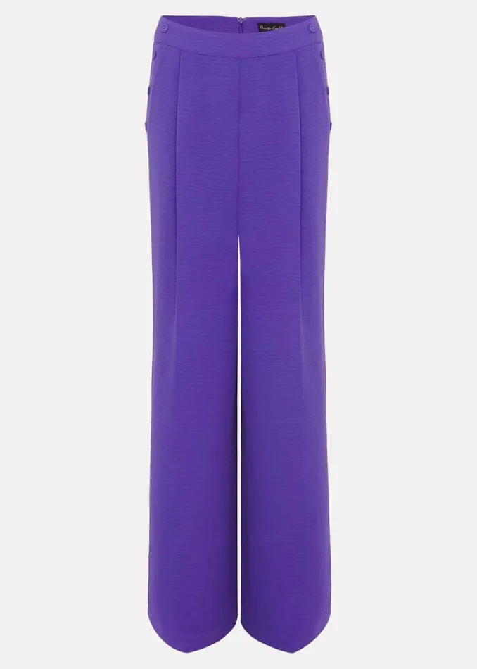 Women Phase Eight Trousers Azylnn Purple Wide Leg Trousers
