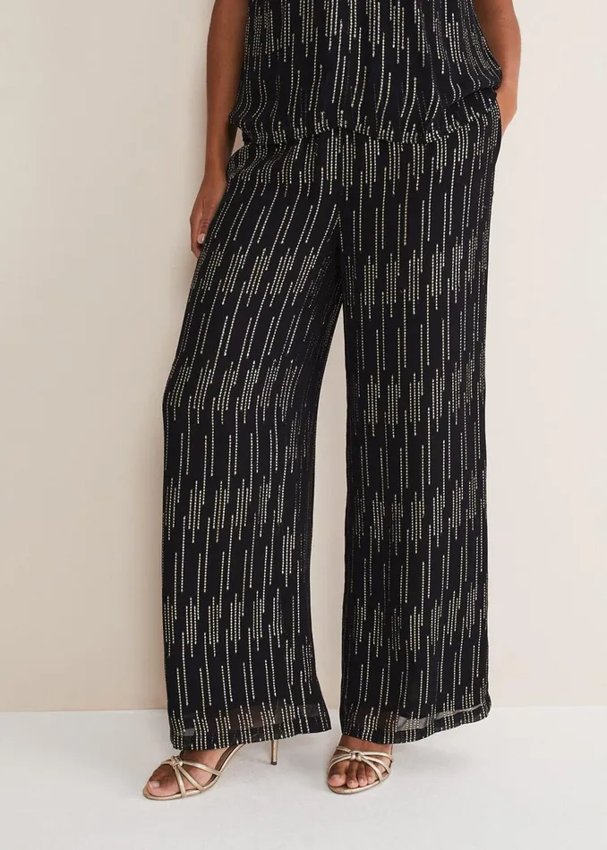Women Phase Eight Trousers Eula Lurex Trouser CoOrd