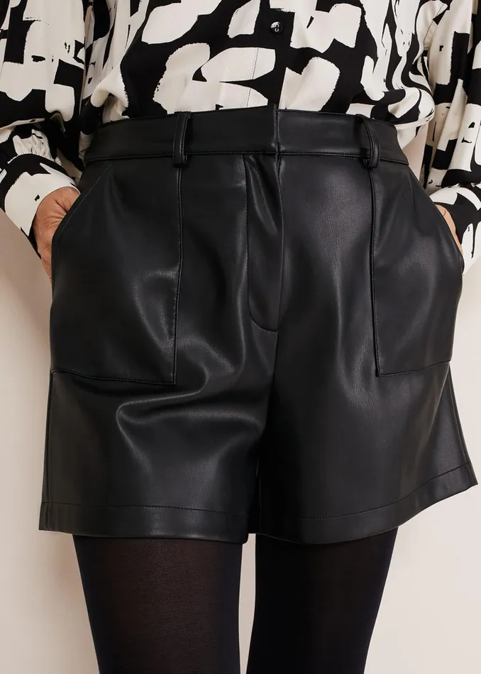 Women Phase Eight Trousers Hadley Pleather Shorts