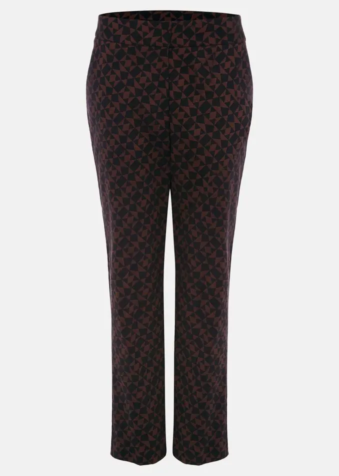 Women Phase Eight Trousers Mackenzie Geo Jacquard Tapered Trouser