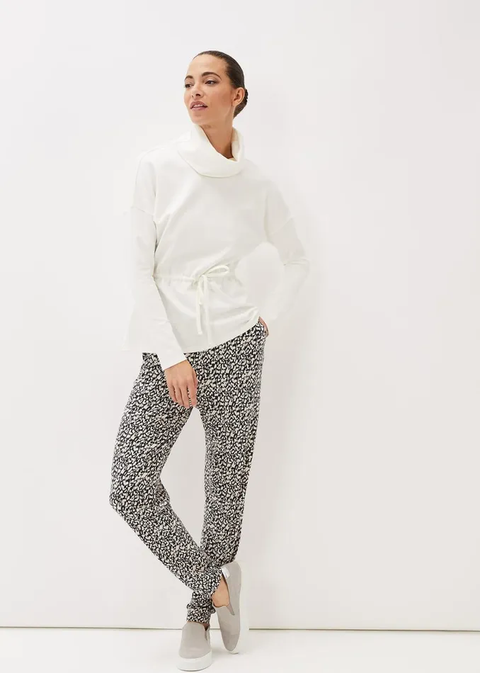 Women Phase Eight Trousers Milee Printed Jersey Joggers