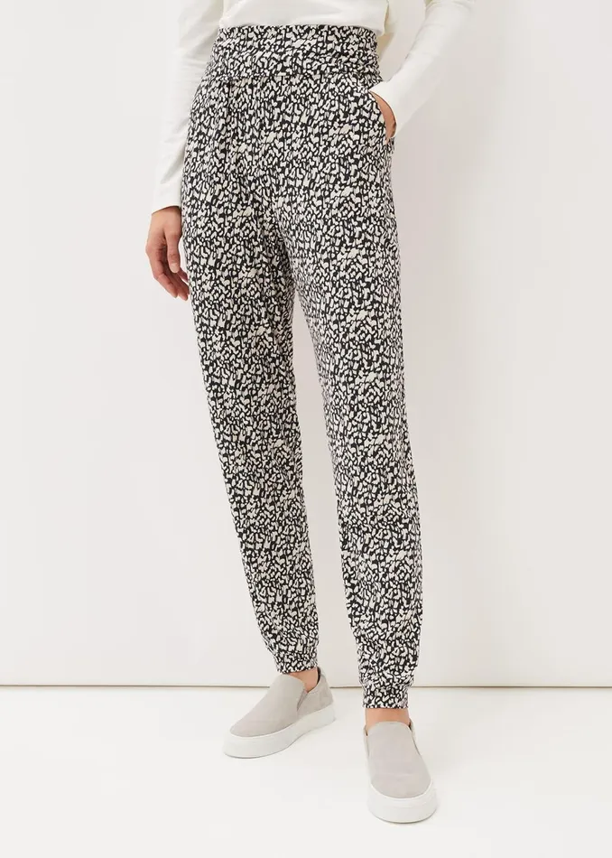 Women Phase Eight Trousers Milee Printed Jersey Joggers