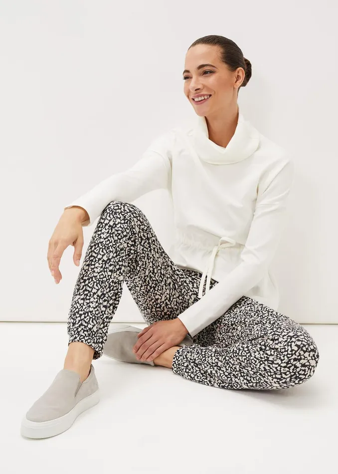 Women Phase Eight Trousers Milee Printed Jersey Joggers