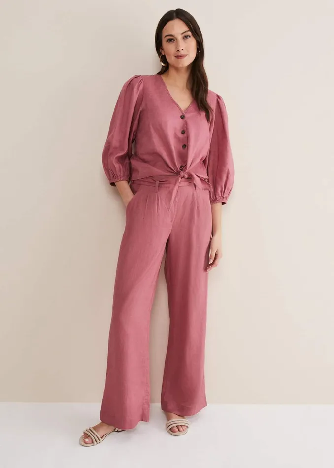 Women Phase Eight Trousers Raven Linen Trouser