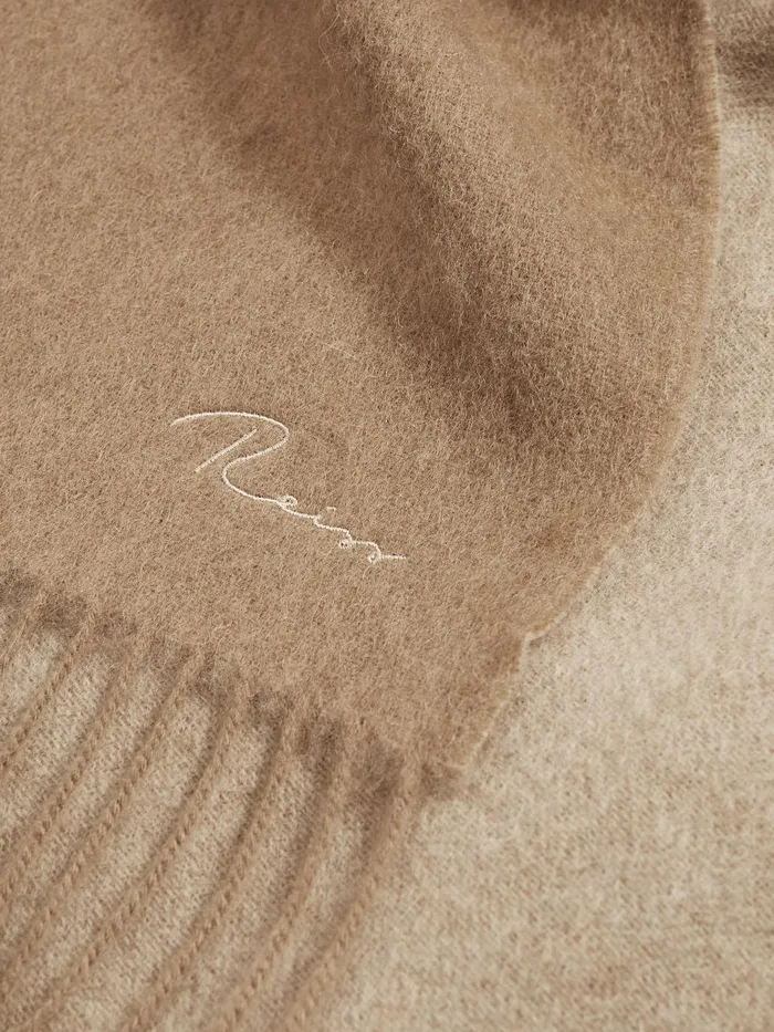 Women Picton Cashmere Blend Scarf Camel Reiss Scarves Hats and Gloves
