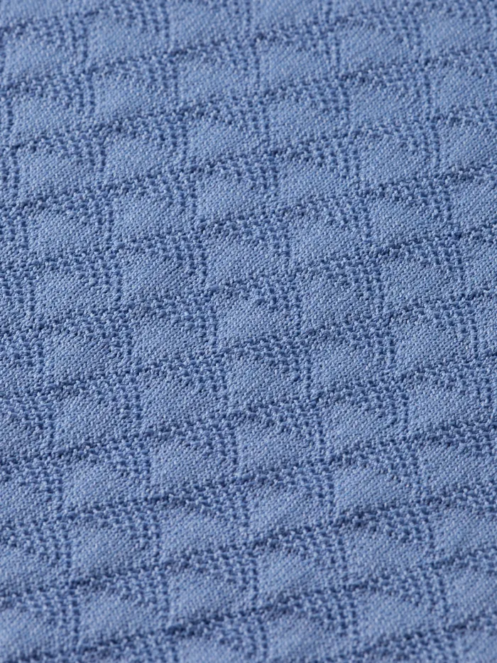 Women Pointelle Collared Knitted Tee Mystic Blue Scotch and Soda Knitwear