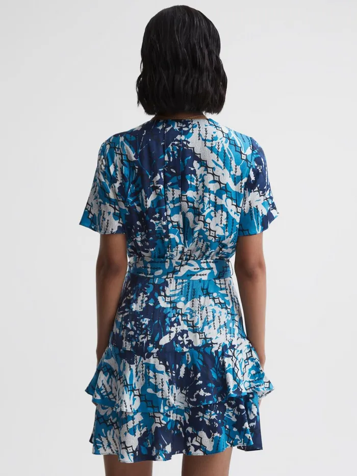 Women Posey Ditsy Printed Mini Dress Blue Reiss Dresses