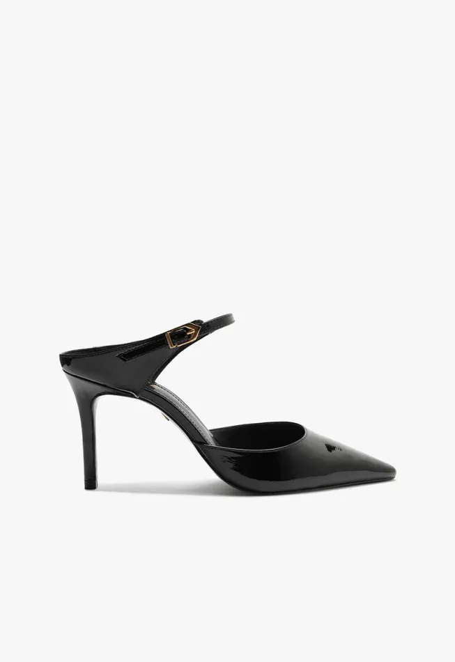 Women Pumps Schutz Shoes Laura Mule Leather Pump Black