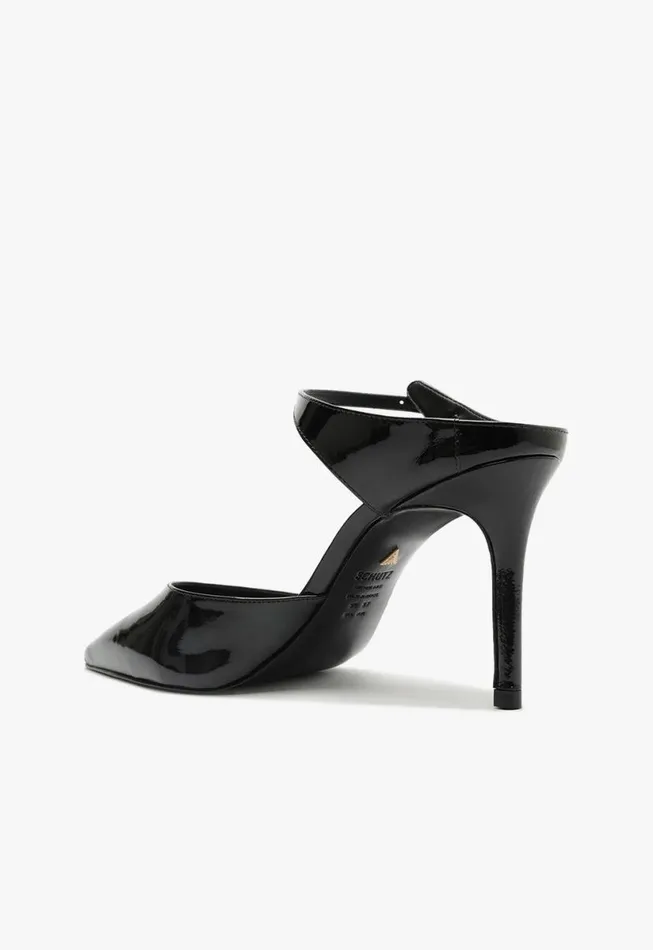 Women Pumps Schutz Shoes Laura Mule Leather Pump Black
