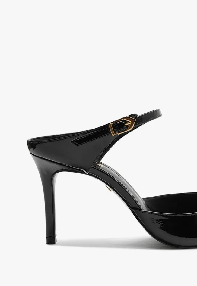 Women Pumps Schutz Shoes Laura Mule Leather Pump Black