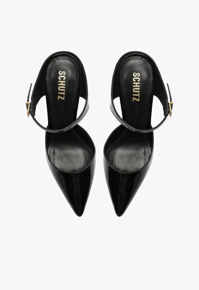 Women Pumps Schutz Shoes Laura Mule Leather Pump Black