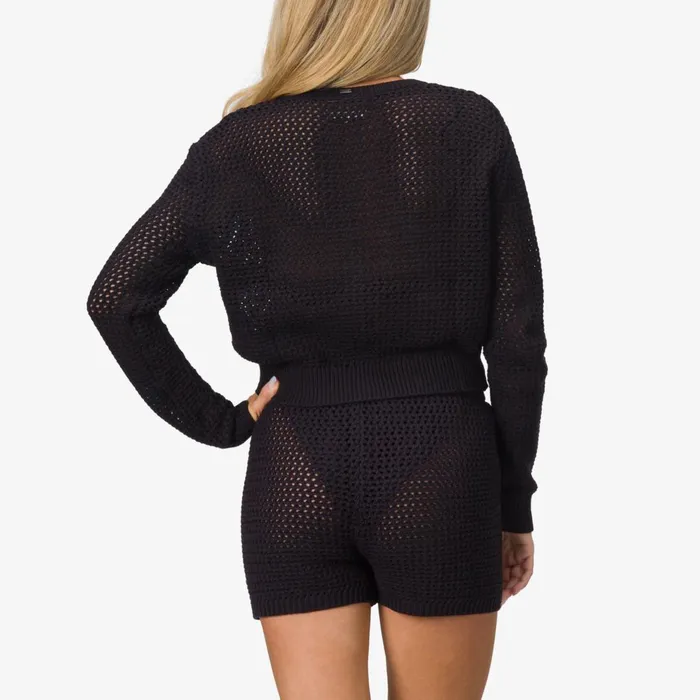Women Reef Hoodies Sweaters and Jackets Mika Knit Cardigan Caviar