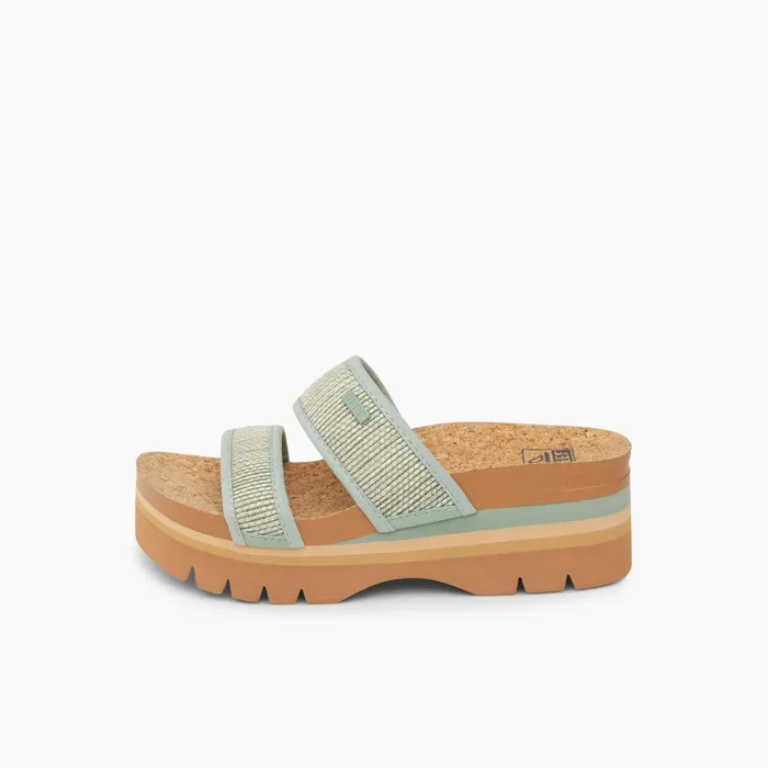 Women Reef Sandals Cushion Vista Higher Frosty Tatami Women Reef Sandals Cushion Vista Higher Frosty Tatami