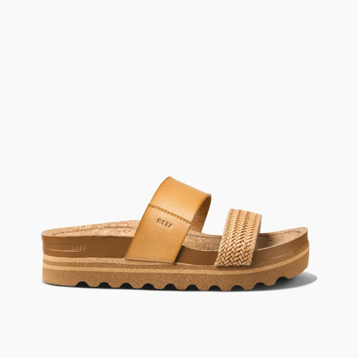 Women Reef Slides Cushion Vista Hi Natural Braid