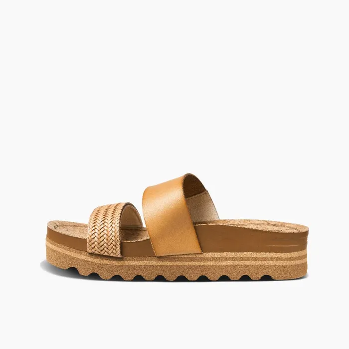 Women Reef Slides Cushion Vista Hi Natural Braid