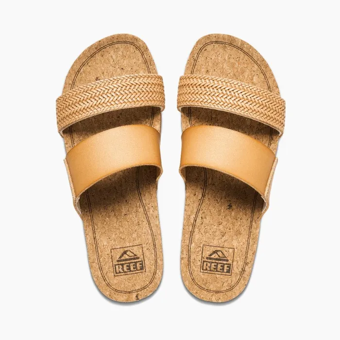 Women Reef Slides Cushion Vista Hi Natural Braid