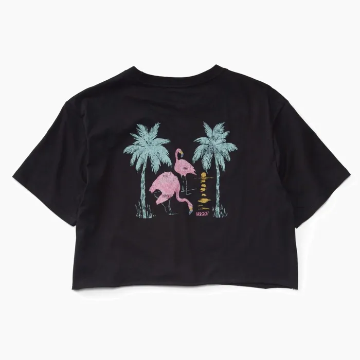 Women Reef TShirts Tanks and Dresses Flamazing Crop Tee Caviar