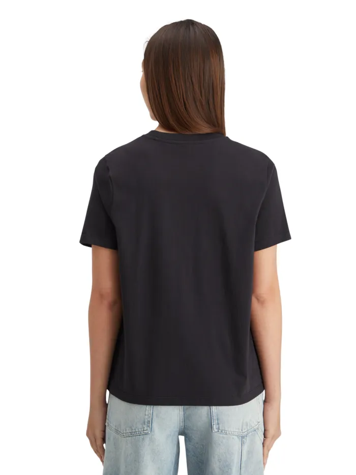 Women Regular Fit Tshirt With Small Chest Artwork Evening Black Scotch and Soda Tops and TShirts Women Regular Fit Tshirt With Small Chest Artwork Evening Black Scotch and Soda Tops and TShirts