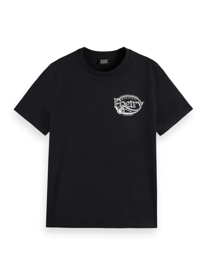 Women Regular Fit Tshirt With Small Chest Artwork Evening Black Scotch and Soda Tops and TShirts Women Regular Fit Tshirt With Small Chest Artwork Evening Black Scotch and Soda Tops and TShirts