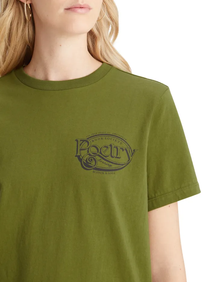 Women Regular Fit Tshirt With Small Chest Artwork Evening Black Scotch and Soda Tops and TShirts Women Regular Fit Tshirt With Small Chest Artwork Evening Black Scotch and Soda Tops and TShirts