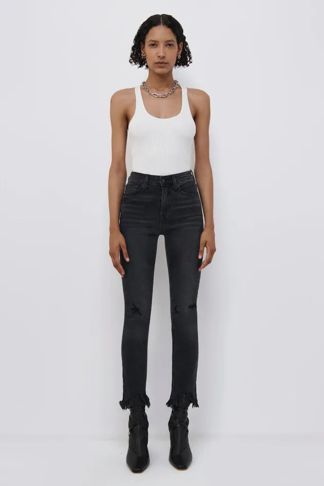 Women River Straight Leg Denim Vintage Noir Jonathan Simkhai Pants and Bottoms