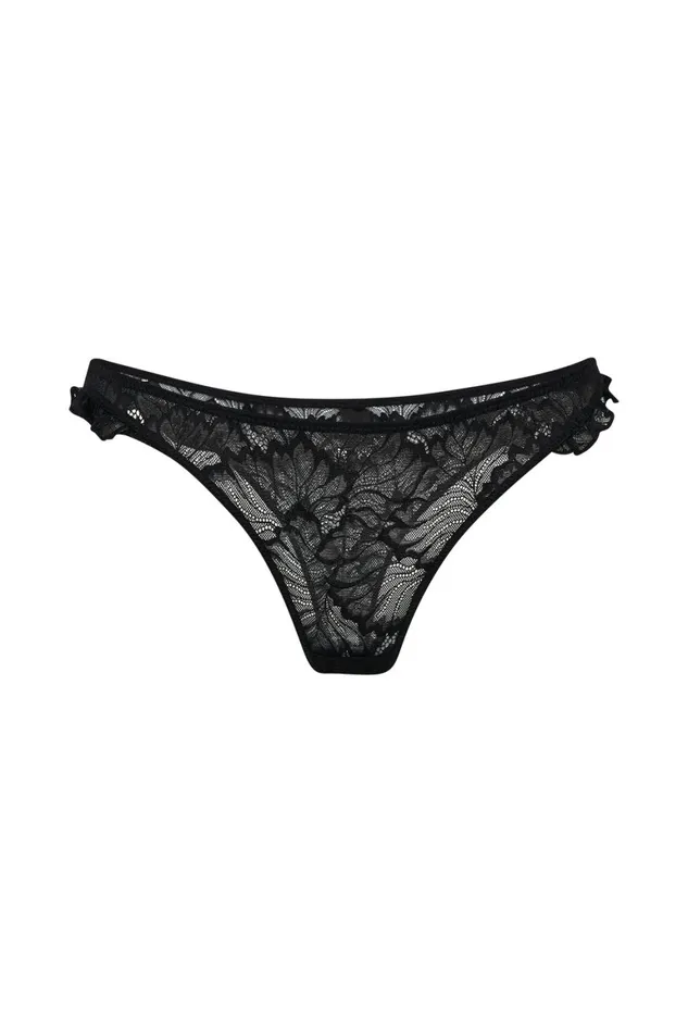 Women Roisin Lace Cheeky Cut Bottoms 8211 Black Black Meshki Intimates
