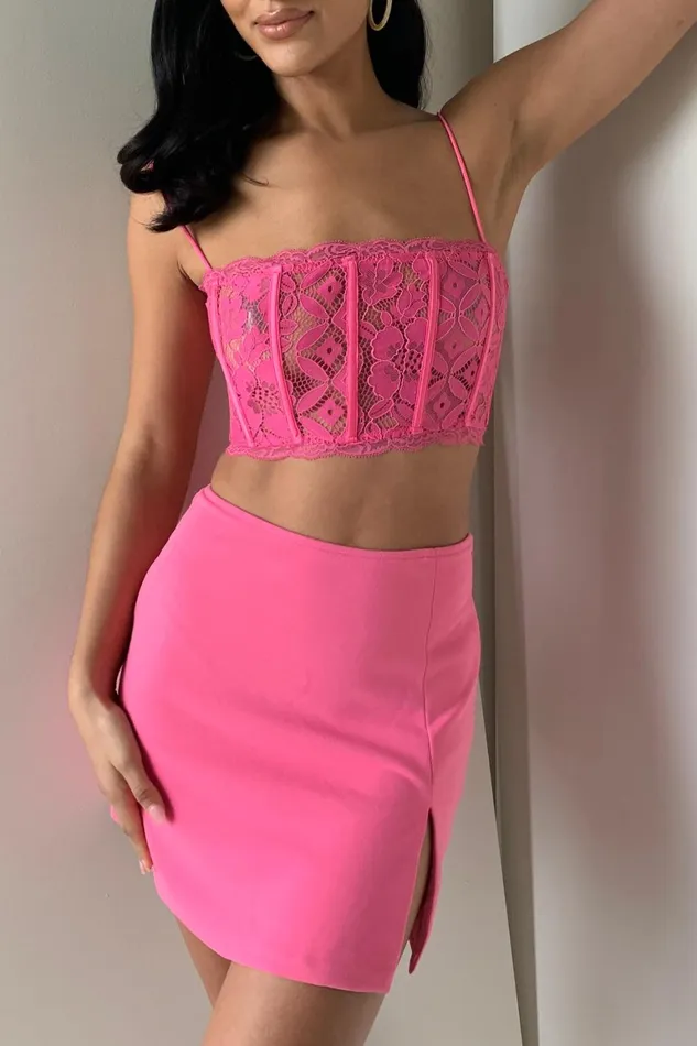 Women Romee Mini Skirt 8211 Bubblegum Pink Bubblegumpink Meshki Skirts