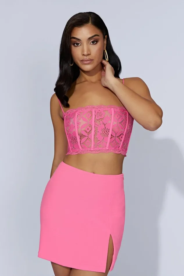 Women Romee Mini Skirt 8211 Bubblegum Pink Bubblegumpink Meshki Skirts