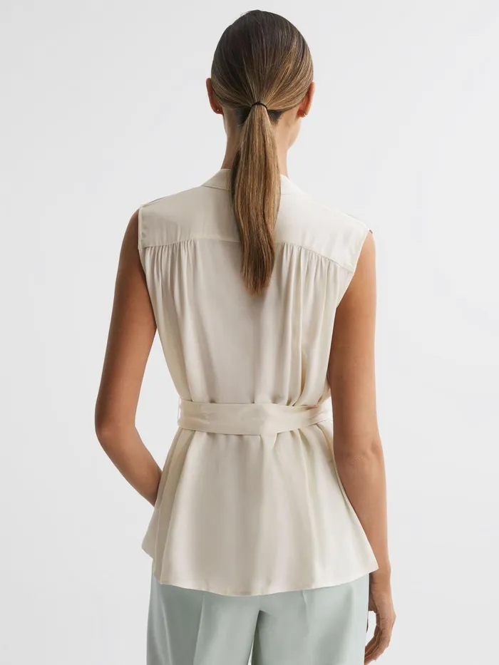 Women Romy Lace VNeck Blouse Ivory Reiss Tops