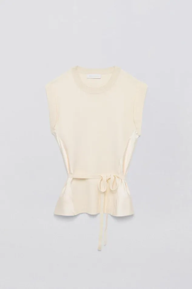 Women Rosalia Top Natural White Jonathan Simkhai Knitwear
