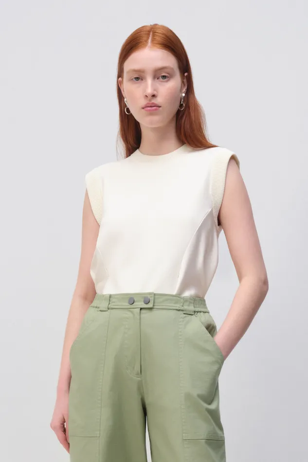 Women Rosalia Top Natural White Jonathan Simkhai Knitwear
