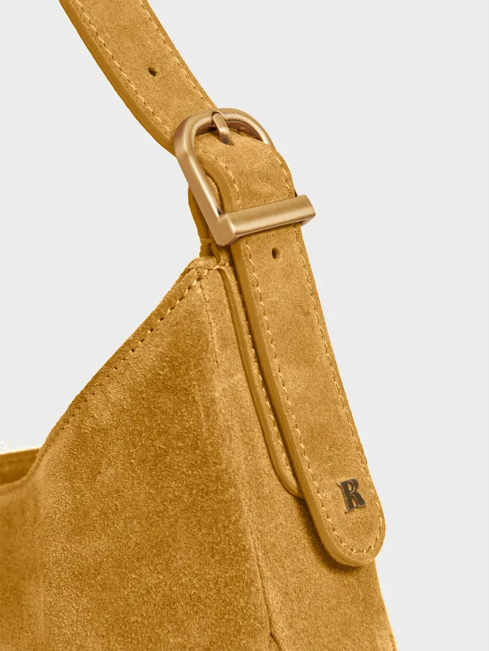 Women Rouje Big Bag Suede Beige Bags and Baskets
