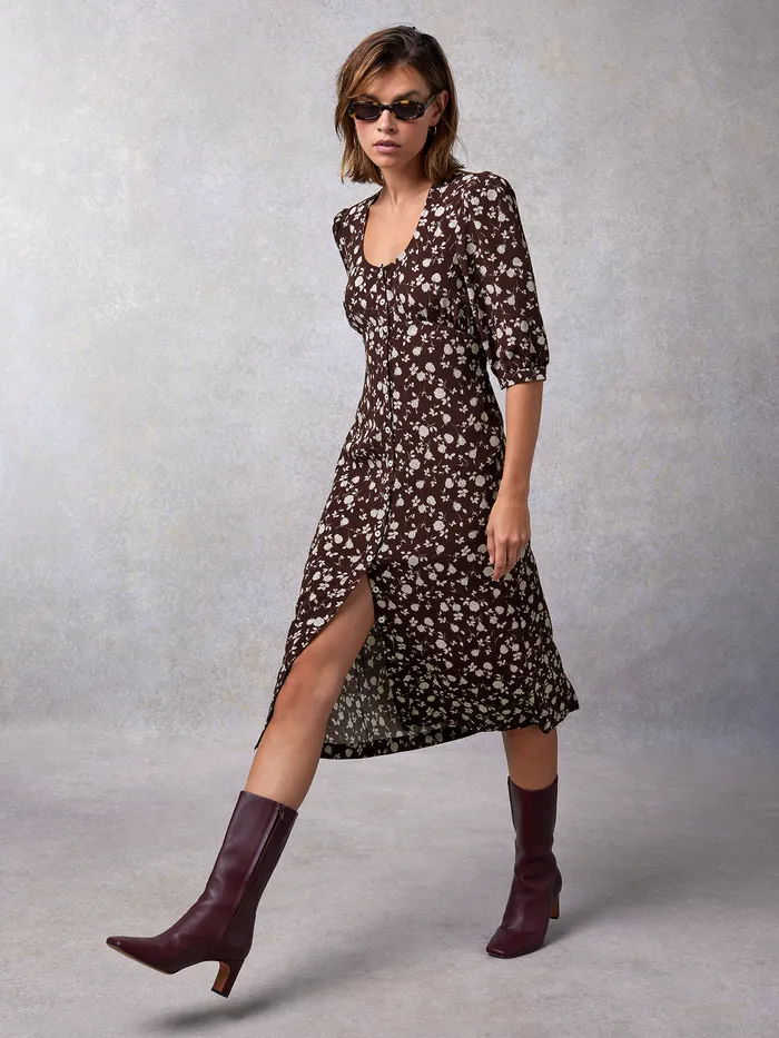 Women Rouje Elona Dress Memeroses Marron Dresses
