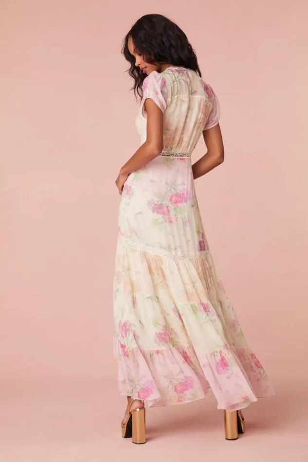 Women Roupell Chiffon Maxi Dress Garden Sunset LoveShackFancy Dresses Women Roupell Chiffon Maxi Dress Garden Sunset LoveShackFancy Dresses