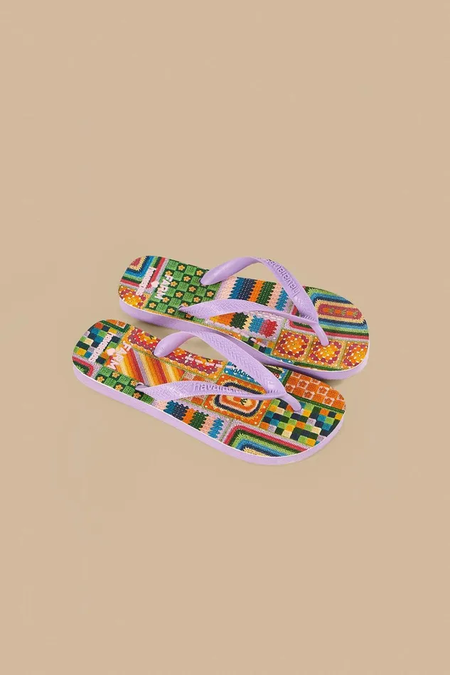 Women Sandals Farm Rio Mixed Crochet Havaianas Sandals