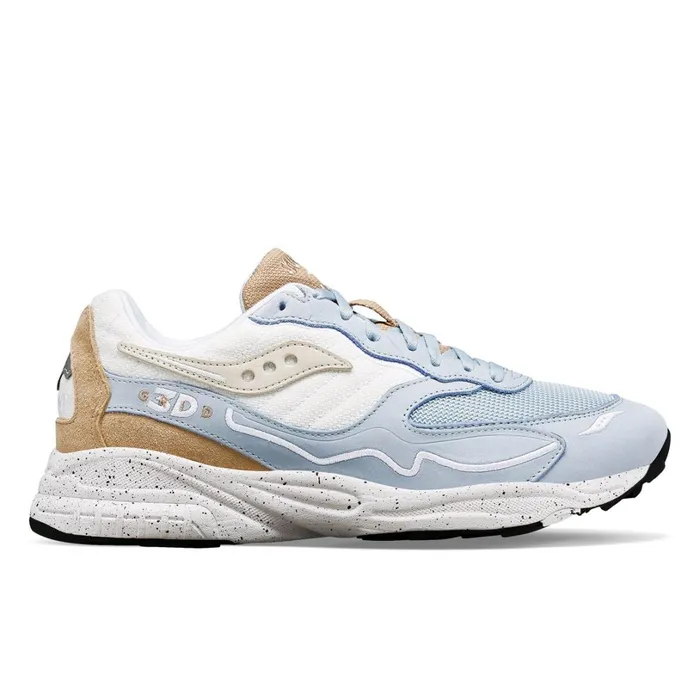 Women Saucony Lifestyle 3d Grid Hurricane Premium Light Bluecream