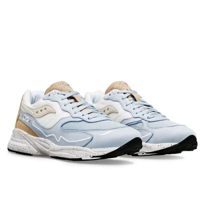 Women Saucony Lifestyle 3d Grid Hurricane Premium Light Bluecream