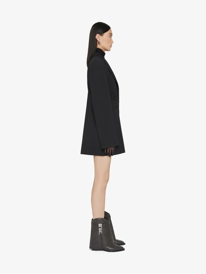 Women Shark Lock Givenchy Shark Lock Cowboy Ankle Boots In Aged Leather Black