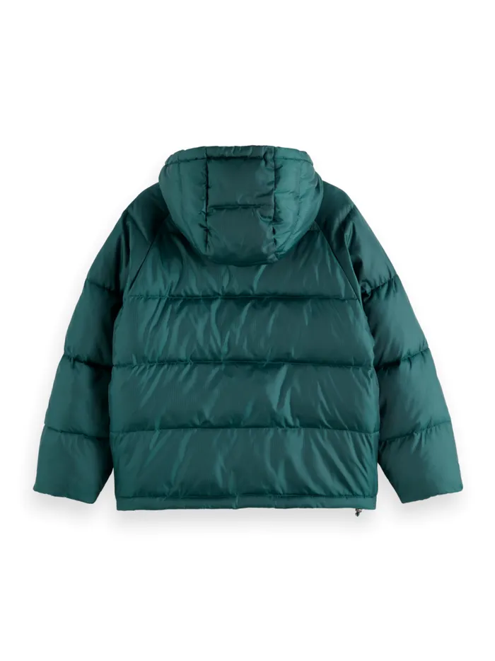Women SHORT RIPSTOP PUFFER Cypress Green Scotch and Soda Jackets and Coats