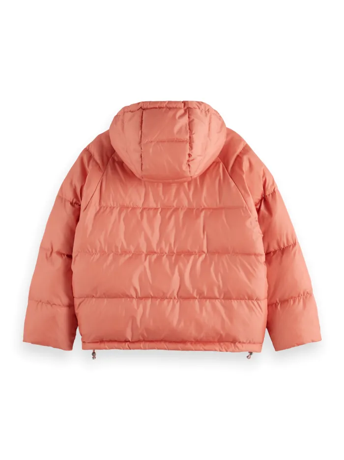 Women SHORT RIPSTOP PUFFER Cypress Green Scotch and Soda Jackets and Coats