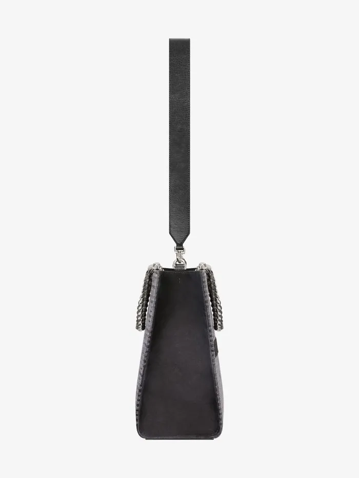 Women Shoulder Bags Givenchy Medium GTote Shopping Bag In 4G Canvas With Chain Dark Grey