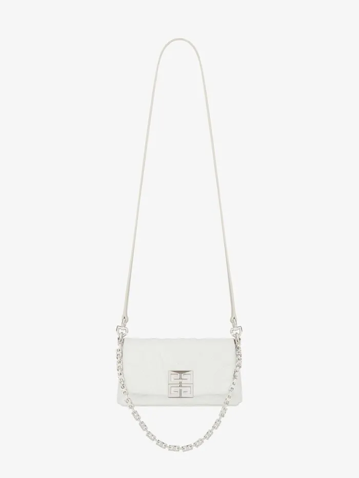 Women Shoulder Bags Givenchy Micro 4G Soft Bag In Quilted Leather Ivory