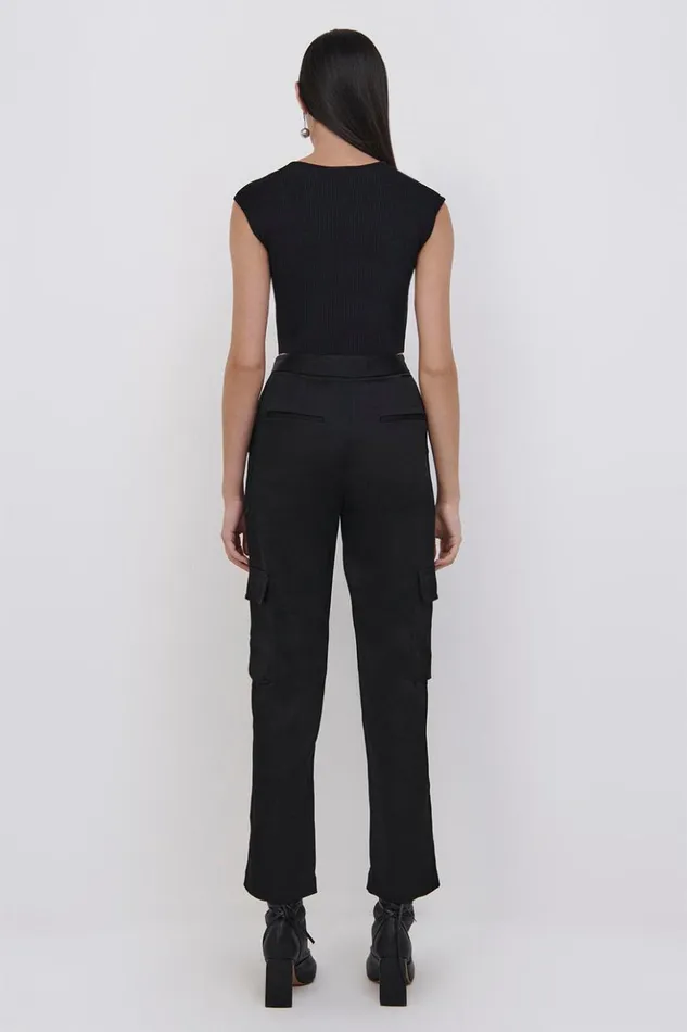 Women Signature Abia Tee Black Jonathan Simkhai Knitwear