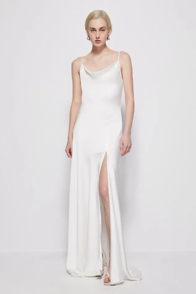 Women Signature Finley Gown White Jonathan Simkhai Dresses and Jumpsuits
