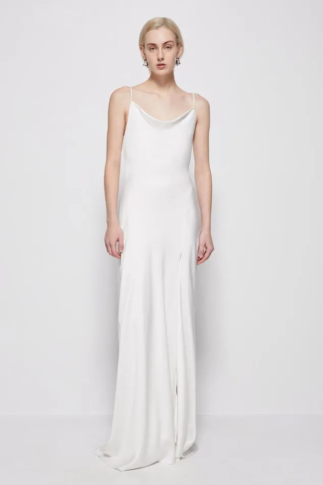 Women Signature Finley Gown White Jonathan Simkhai Dresses and Jumpsuits