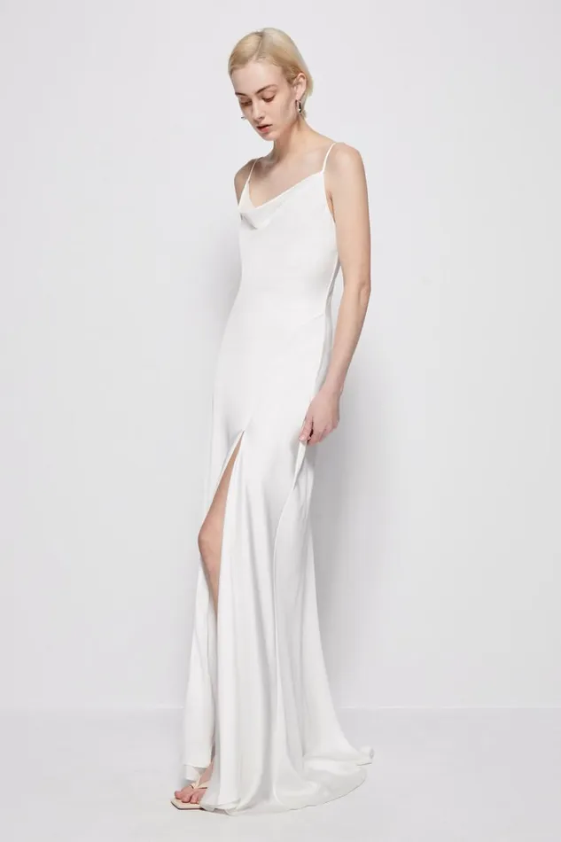 Women Signature Finley Gown White Jonathan Simkhai Dresses and Jumpsuits