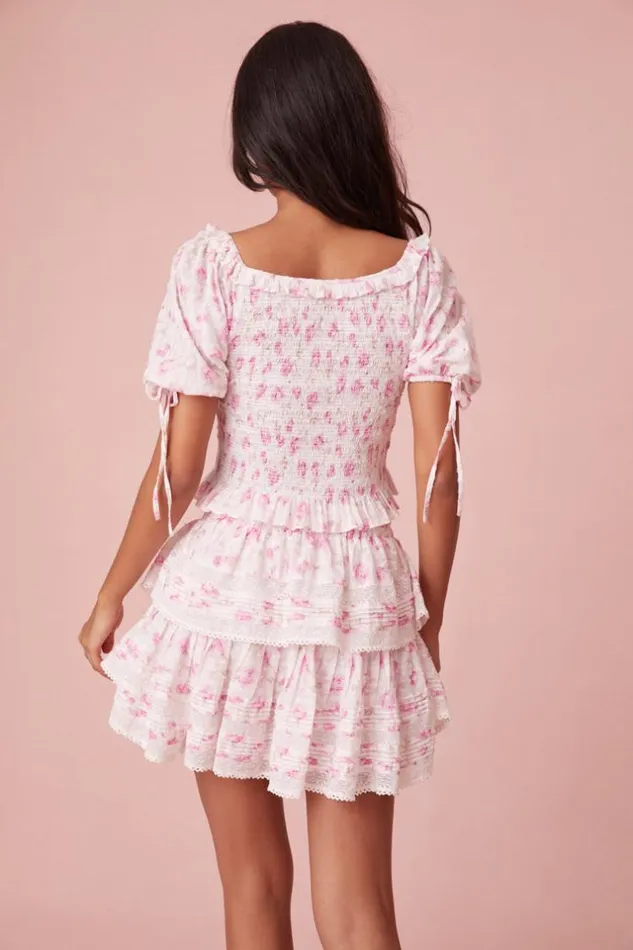 Women Signature Fragrance Print Ruffle Mini Skirt Sterling Dusk LoveShackFancy Skirts Women Signature Fragrance Print Ruffle Mini Skirt Sterling Dusk LoveShackFancy Skirts