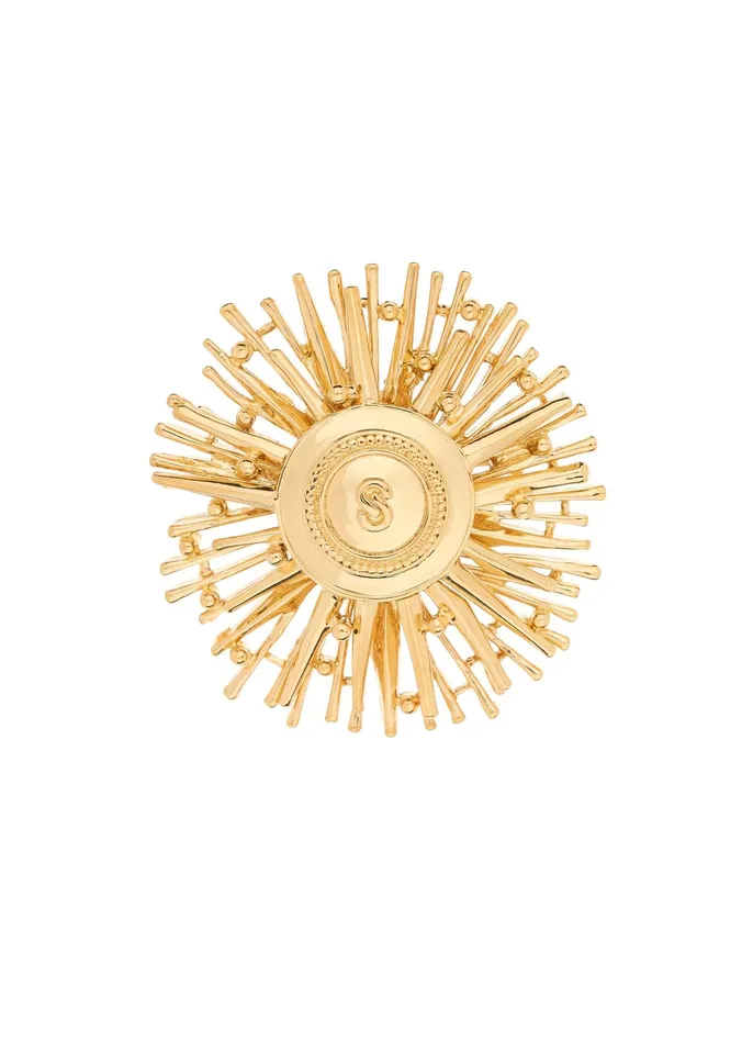 Women SJ Logo Burst Pin Gold St John Jewelry
