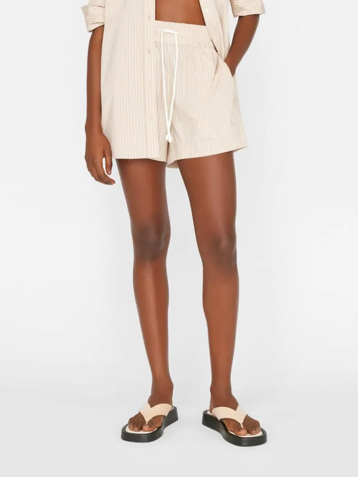 Women Skirts and Shorts FRAME Drawstring Lounge Short 8212 Sand Multi